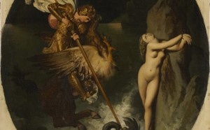 Jean Auguste Dominique Ingres Ruggero libera angelica 1841 olio su tela, 54 x 46 cm. MI.842.8 Montauban, Musée Ingres