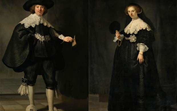 Rembrandt van Rijn, I coniugi Marten Soolmans e Oopjen Coppit, 1634, Rijksmuseum Collection-Musée du Louvre Collection, 2016