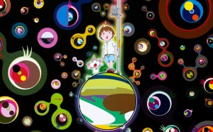 Takashi Murakami, Jellyfish Eyes, litografia offset a colori, firmato e numerato, 300 esemplari, 50x50cm, 2013