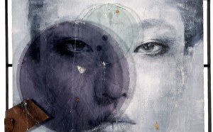 Vitaliano, Wa 04.016, 2016, pittura e materiali integrati, 170x158 cm