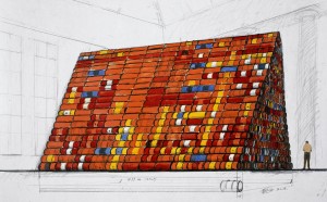 Christo, Disegno preparatorio per Mastaba