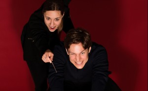 Maxime Goulet and Dina Gilbert. Credit : Nadia Zheng (CNW Group/Société des célébrations du 375e anniversaire de Montréal)