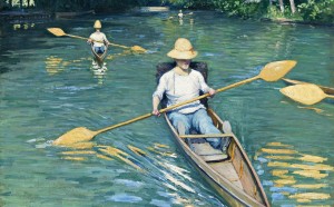 Gustave Caillebotte, Barche a remi sul fiume Yerres, 1877, olio su tela (c) Washington National Gallery of Art