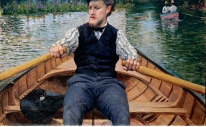Gustave Caillebotte, Canotier au chapeau haut de forme, 1877-1878