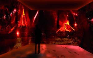 allestimento della mostra Homo sapiens. Le nuove storie dell'evoluzione umana al MUDEC di Milano