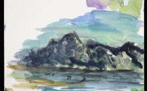 Per Kirkeby, Senza titolo (Groenlandia), 2011 gouache su carta, 21 x 28 cm Co urtesy Bo Bjerggaard Galleri, Copenaghen