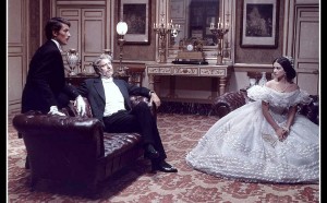 Alain Delon, Burt Lancaster e Claudia Cardinale nel film Il Gattopardo, regia di Luchino Visconti, photo by Angelo Frontoni, 1963
