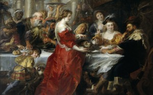 Pieter Paul Rubens, Banchetto di Erode, 1635-1638, circa olio su tela, cm 208 x 264. Edinburgh, Scottish National Gallery
