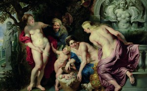 Pietro Paolo Rubens La scoperta di Erittonio fanciullo 1615 - 1616 Olio su Tela 243,5 x 345,5 cm. Vienna, Palazzo Liechtenstein - The Princely Collections