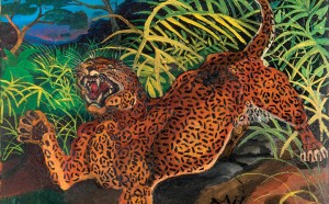 An tonio Ligabue Leopardo nella foresta s.d. (1956-1957), P. III Olio su tavola di faesite, 54x54 cm Collezione privata