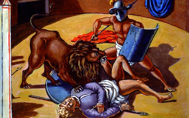 giorgio de chirico combattimento con leone