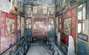 Gli-affreschi-del-triclinio-della-Casa-dei-Vettii-a-Pompei