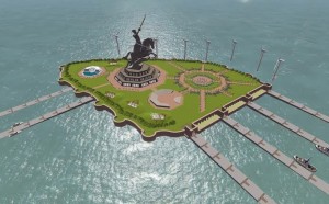 Shivaji-Maharaj-Memorial statua mumbai india record altezza