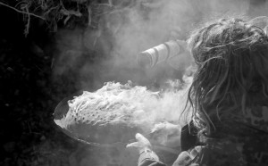 The Soundwalk Collective with the kaleidoscope camera in Upper Mustang, Nepal (photo by Stephan Crasneanscki, courtesy the Rubin Museum)