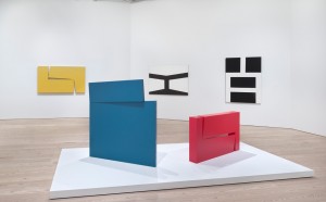 Installation view of Carmen Herrera: Lines of Sight (Whitney Museum of American Art, New York, September 16, 2016—January 2, 2017). Photography by Ronald Amstutz