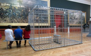 H.H.Lim_The cage the bench and the luggage_201