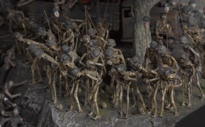 Altered Towers, 2011 Fibreglass, plastic and mixed media in steel vitrine 215 x 127.5 x 127.5 cm © Jake and Dinos Chapman Courtesy of the artists and Modern Forms”(detail)