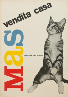 Heinz Waibl, Locandina 'Vendita Casa MaS' per i Magazzini allo Statuto MaS, 1956