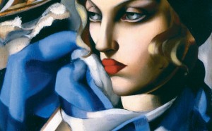 Tamara de Lempicka: La sciarpa blu, 1930, olio su tavola, 56,5 x 48 cm, collezione privata