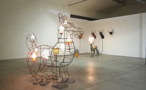 Veduta della mostra “Dennis Oppenheim. Sculture 1979-2006” a cura di Alberto Fiz e Amy Oppenheim, 3 ottobre - 23 novembre 2013, Galleria Fumagalli, Ripa di Porta Ticinese 11, Mil