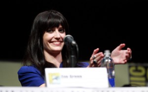 Eva Green speaking at the 2013 San Diego Comic Con International, for "300: Rise of an Empire", at the San Diego Convention Center in San Diego, California.