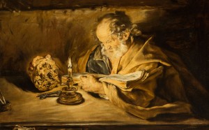 GIOVANNI SERODINE Ascona o Roma 1594/1600 – Roma 1630 SAN PIETRO CHE LEGGE 1628-1630 circa Olio su tela Rancate, Pinacoteca Cantonale Giovanni Z ü st