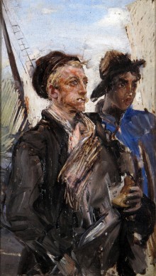 Giovanni Boldini, Due Marinai, 1880 ca. Olio su tavola, 24x14 cm, Collezione privata