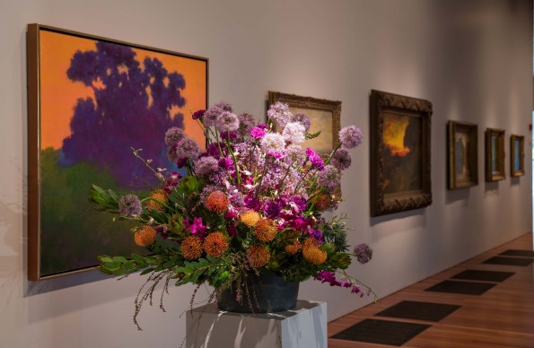 2013 Floral display by Michael Holmes Designs. Artwork: Richard Mayhew, 'Rhapsody,' 2002. Courtesy: ACA Galleries, New York. Photograph by Drew Altizer. Image courtesy of the Fine Arts Museums of San Francisco