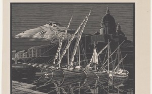 Maurits Cornelis Escher Catania 1936 Xilografia di testa, 24x32,1 cm Fondazione M.C. Escher All M.C. Escher works © 2016 The M.C. Escher Company. All rights reserved www.mcescher.com