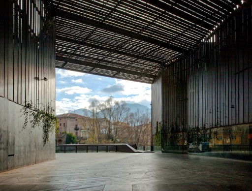 RCR Arquitectes, La Lira Theater Public Open Space, 2011. Photo by Hisao Suzuki