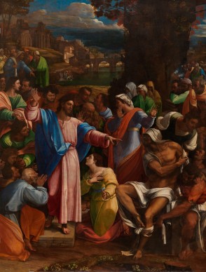 Sebastiano del Piombo, incorporating designs by Michelangelo,  The Raising of Lazarus, 1517-19 © The National Gallery, London (NG1)