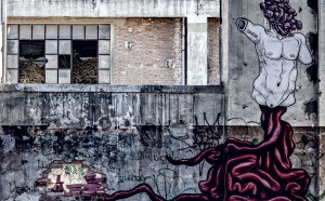 Officine Meccaniche Reggiane, murale di Snem. Photo by Carlo Vannini