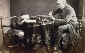 Oscar Gustave Rejlander Titel: Lesson Datum: 1860