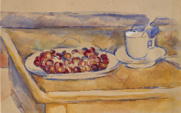 Paul Cézanne, Tasse et plat de cerises, circa 1890