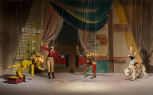 Composed scene from Zirkus Juhu oder Tiermensch und Menschentier: Blonda on Eisbär; Mähn, die Löwin; Jaffa, der Orang-Utan; Tropf, der Zirkusdirektor; Applied Arts Collection, Museum für Gestaltung