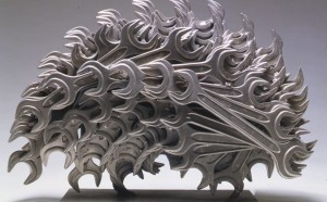 Arman, Stegosaurus Plierus, 1978 Accumulazione di chiavi inglesi in bronzo saldate tra loro e alla base (Accumulation of cast bronze wrenches welded together and incorporated on base) 55,9 x 82,6 x 29,9 cm (32,5 x 11,8 x 22 in)