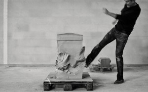 Erwin Wurm, House Attack, Performance, 2012 © Gerald Y Plattner