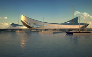 Regium Waterfront, Reggio Calabria 2007 - TBC Render, Courtesy Zaha Hadid Architects