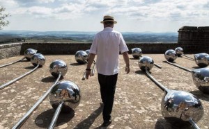Not Vital installing Let One Hundred Flowers Bloom, 2008 at Castello di Brolio