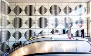 Daniel Buren, 'Diamonds and Circles' works 'in situ'. Photo; Benedict Johnson.jpg