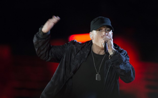 Eminem performs during The Concert for Valor in Washington, D.C. Nov. 11, 2014. DoD News photo by EJ Hersom
