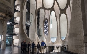 Heatherwick Studio, Zeitz MOCAA - Atrium at night. Photo by Iwan Baan
