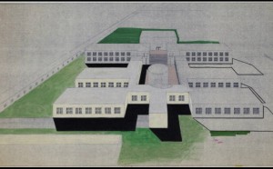 Aldo Rossi, Scuola Fagnano Olona, courtesy of Eredi Aldo Rossi