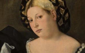 Bernardo Licinio, Ritratto di donna con balzo. Gallerie dell accademia di Venezia