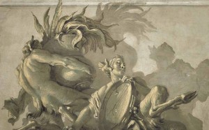 Giandomenico Tiepolo: Satiro con vaso e satiressa con tamburello