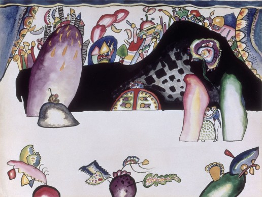 Wassily Kandinsky, Acquarello per Violett (Tavola II), 1914, Centre Pompidou, Musée National d’Art Moderne - Centre de Création Industrielle, Parigi. © Centre Pompidou, MNAM-CCI, Dist. RMN - Grand Palais / Philippe Migeat