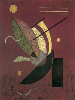 Wassily Kandinsky, Schwarzes Staebchen (Bastoncini neri), 1928, Milano, Collezione privata