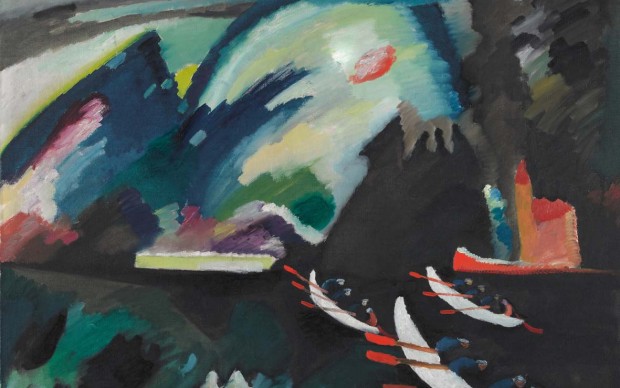 Vasilij Kandinskij, Lago. 1910. Olio su tela. 98 x 105. Mosca, Galleria Tret’jakovskaja
