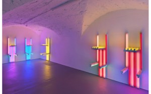 Installation view, Dan Flavin, to Lucie Rie and Hans Coper, master potters, Vito Schnabel Gallery, St. Moritz