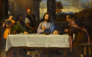 Tiziano Vecellio, La cena in Emmaus, c. 1530. Paris, Louvre Museum, Department of Paintings, inv. 746 Photo © RMN-Grand Palais (musée du Louvre) / Stéphane Maréchalle